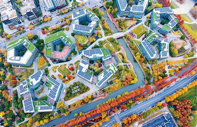 南京江島智立方零碳園區(qū)。楊素平攝（人民圖片）