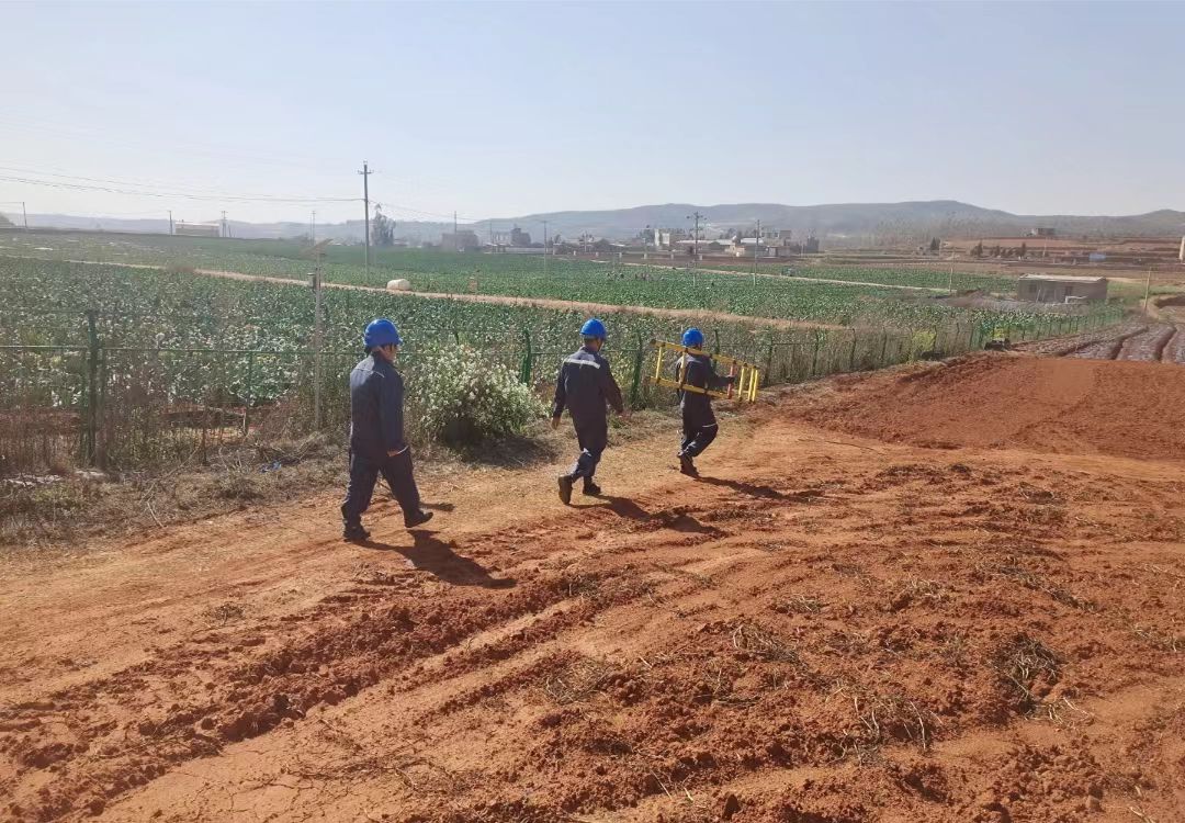 2、工作人員走進農(nóng)戶田間地頭開展春耕用電服務 高雄林 攝.jpg